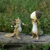 Everyday Collection Squirrel Animal Beeldje Miniaturen Fee Tuin Ornamenten Woondecoratie Vrienden Gift Bonsai Decor 211021