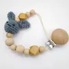 ベビーマシファイアクリップビーチの肥大剤SoOther Cartoon Rabbit Woodiness Holder Beaded Clip Chain Nipple Teether Dummy Strap Chains in4010671