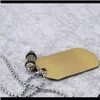 & Pendants Jewelrystainless Jewelry Man Military Card Stainless Steel Dog Tags Pendant Necklace Fashion For Necklaces 70Cm Long Beads Chain
