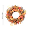 45 cm herfst krans Kerst vakantie decor thanksgiving garland raam restaurant thuis pompoen esdoorn blad decoratie krans deur 211104