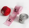 2021 HW408 Cheerleading Christmas Imprimir Fita Tricolor Elk Diy Lace Roupa Roll Roll Roll Presentes Saco Árvore decorada Moose Bow Presente envolvido