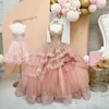 Rosa Ballkleid Quinceanera Kleider Schulterfrei Applikationen Sweet 16 Kleid Party Wear Braut Boutique Prinzessin Kleid Xv A￱os