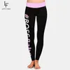 LETSFIND Fashion Women High Waist Plus Size Elastic Leggings Quaility Soft Milk Silk Print Fitness 211204