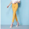 Pantalon droit coréen slim pantalon femme tout match décontracté printemps Legging grande taille S-4XL cheville longueur 210925