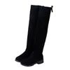 Bottes 2021 Slim Sexy Femmes Sur Le Genou Haute Neige Bureau Carrière Garder Au Chaud Hiver Mode Élastique Chaussures Antidérapantes