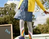 Meninas de garotas arco -íris leggings primavera no verão crianças coloridas listras princesas calças de tricô de algodão de algodão Inferior A6330241t4591304