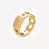2022新しいツイスト銅カップルリング文字18Kゴールドメッキの結婚指輪のためのシンプルなファッション愛のボヘミアのアクセサリー宝石類の卸売