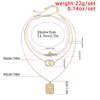 Pendant Necklaces Retro Crystal Star Moon Round Butterfly Necklace For Women Metal Pearl Square Multilayer Party Jewelry 2021