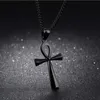 Pingente Colares Religião egípcia Ankh Crucifix Pingents Símbolo de aço inoxidável da vida Cross Jewelry Gifts