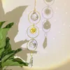 Nyckelringar Celestial Moon Sun Catcher Crystal Rainbow Maker Window Diy Home Boho Room Wall Car Decor Chandelier Prisms Witchy Catch245q