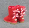 2021 Hot Sell Fashion Ausu 3280 Ribbon Bow Women Snow Boots Sheepskin Varm Stövlar Gratis transport