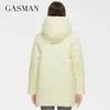 GASMAN Winter down jacket collection Fashion Solid Stand-up collar Women Coat Elegance oversize Hooded Women's jackets 8198 211221