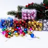 Natal mini bola 24 pcs 2cm ornamentos despedaproof plástico durável bolhas de suspensão para feriado decoração festa de casamento bom presente para amigos atmosfera de natal