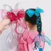 Haaraccessoires meisjes lange lint schattige clips boog hoofdbanden paardenstaart vaste haarspelden prinses gevlochten hoofdtooi