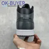 2021 Zapatillas de baloncesto Jumpman 1 de alta calidad Mid Charbón Gris 1s Diseñador Moda Deporte Zapato para correr con caja