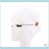 Aessories Outils Produits pour les cheveux Chapeau de chimio Coton doux Perte Cancer avec bouton pour porter la protection des oreilles Turban Femmes Bonnet de sommeil Dames Headwe