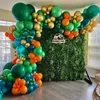 137pcs Dinosaur Balloon Garland Arch Kit with 4D Dinosaur Foil Balloon Green Balloons Kids Jungle Safari Birthday Party Decor 211216