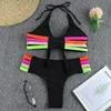 Mayo Kadınlar 2 Parça Yüksek Kesim Tanga Bikini Seti Push Up Bandaj Brezilyalı Mayo Mayo Monokini Bikini Brasileo 210604