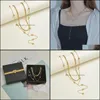 Ketens kettingen hangers juweliers meyrroyu roestvrij staal 2 lagen gouden kleur kralen ketting voor vrouwen kwastje choker trend par