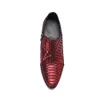 Zapatos de hombre de cuero genuino rojo, zapatos de vestir de fiesta de gran tamaño para hombre, zapatos de tacón grueso para bailarina de Jazz, botas cortas