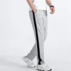 Pantalons de sport de course pour hommes Pantalons de survêtement de football Basketball Football Athlétisme Jogging Pantalons de fitness Noir Blanc X0615