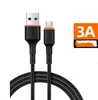 3A USB Type-C كابلات مضفر شحن سريع شحن كابل البيانات شاحن الهاتف لسامسونج هواوي الصينية المحمول