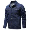 Taille S-5xl Spring and Automn Style Boutique Pure Cotton Fashion Blue Black Mens Casual Denim Jacket Slim Cowboy Coat