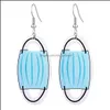 Dangle Lustre Boucles D'oreilles Créateur De Bijoux De Mode En Cuir Pu Pour Les Femmes Papier Toilette Masque Imprimer Goutte Creative Personnalité Livraison Drôle