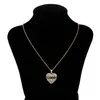 Mom Heart Necklace Ziron Diamond Cioncant in acciaio inossidabile Catene Collane Mother Birthday Gift e Sandy