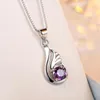 Chokers 925 Silver Pendant Angel Wing Necklace Short Female Fashion Zircon Diamond Morr22