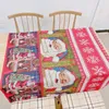Christmas Table Runner 33*180cm/13*71 inch Polyester Cotton Fabric Dining Tables Wedding Party Snow Man Elk Floral