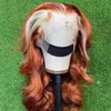 Malaysian Human Hair 4X4 Lace Wig 350/613# Color Body Wave Adjustable Band Dyed Remy Wigs