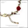 Braccialetti con ciondoli Gioielli Ragazza Mori giapponese Temperamento rosa Bracciale regalo bianco per San Valentino Consegna a goccia 2021 Writ9