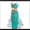 Ensemble de vêtements pour enfants Costumes pour enfants Aladdin lampe magique Jasmine robe de princesse fête imitation Gjhrx Z8Dis