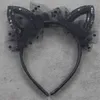 Cat's ear lace Sequin lace dance party nightclub popular Hairband