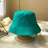 19 colores sólidos nuevo verano primavera mujeres sombrero para el sol algodón Panamá Floding sombrero de cubo niñas sombrero de pescador personalizado Y2203013105