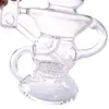 Royal Glass Hookahs Water Bong met Honingraat Perc Kleur Lip Vrouwelijk 14,5 mm Recycle Dab Rigs