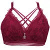 3 farben Front Strap Frauen Bh Unterwäsche Push-Up Bh Spitze Bralette Sexy Büstenhalter Weibliche Bhs Intime Dessous Plus Größe B/C Tasse 210623