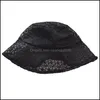 Wide Caps Hats, Scarves Handskar AessoriesWide Brim hattar Korea Fashion Summer Womens Lace Fishermans Hat Black White Bucket Andningsbar Fishe
