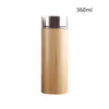 360ml 450ml Bamboo Travel Thermos Cup Bottiglia d'acqua in acciaio inossidabile Boccette sottovuoto Thermos isolato Tazza da tè Bardak Tazze JJA9154