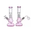 Verre rose bécher eau Bongs narguilés barboteur fumée eau Pipearm arbre percolateur Heady Dab Rigs tige inférieure Perc avec 40mm grande taille verre brûleur à mazout tuyau en gros