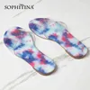 Sophitina indoor slippers vrouwelijke platte hak ronde zomer kant lege dame schoenen transparante kleur persoonlijkheid vrouwen schoenen AO144 210513