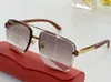 Mode carti designer coola solglasögon solglasögon 8200988 män kvinnor ramlösa fyrkantiga glasögon träben superljus affärsstil UV400