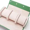 Titta på lådor Fall Portable Box Pu Leather Roll Pouch Storage Collector med Slid in Out Travel Case Organizers Green Gift210n