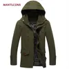 Giacche da uomo MANTLCONX 2021 Giacca con cappuccio primaverile Uomo Autunno Cappotto lungo Casacos Masculino Capispalla maschile Puls Taglia 4XL Nero