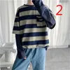 Long-sleeved T-shirt men's autumn cotton loose solid color bottoming shirt trend students 210420