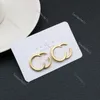 Silver Letter Stud Simple Gold Earrings Solid Elegant Alloy Ladies Ear Studs Everyday Jewelry Girl Charm