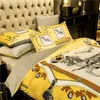 yellow winter designer bedding sets velvet queen King size duvet cover bed sheet pillowcases warm fashion designers comforter set