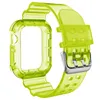 Caixa transparente e alça para as bandas de relógio da Apple 44mm 42mm 40mm 38mm esporte pulseira pulseira Iwatch série SE 6 5 4 3 relógio anti-caia à prova de choque