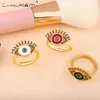 L'Amour&Ma 2021 Fashion Oil-Drop Copper Instagram Style Creative Demon's Eye Open Gold Ring For Women Jewerly Accessorize